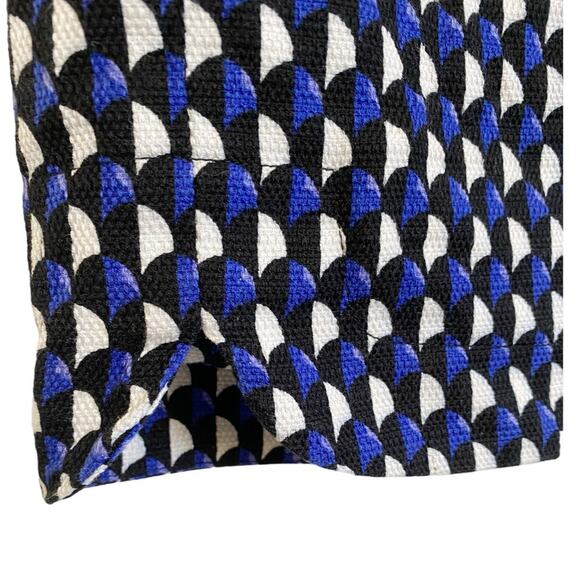 J. Crew Jet Set Geo Print Cotton Canvas Mini Skirt Lined Blue/White 8 - Picture 12 of 13